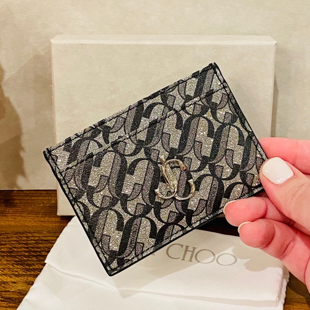 Brand new Jimmy Choo glitter card holder